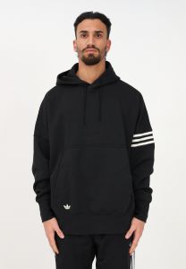 Adidas Originals - Felpa con cappuccio nera da uomo Adicolor Neuclassics