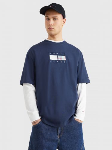 Tommy Hilfiger T-shirt oversize con motivo a quadri tartan DM0DM15651C87