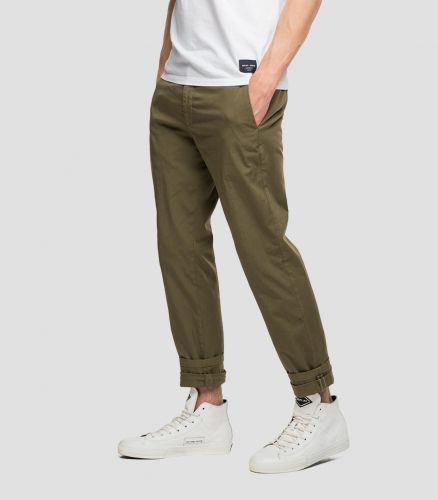 SLIM FIT SARTORIALE CHINO TROUSERS IN TWILL